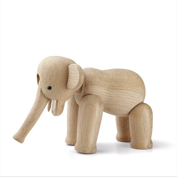 Figurka z litego drewna dębowego Kay Bojesen Denmark Elephant