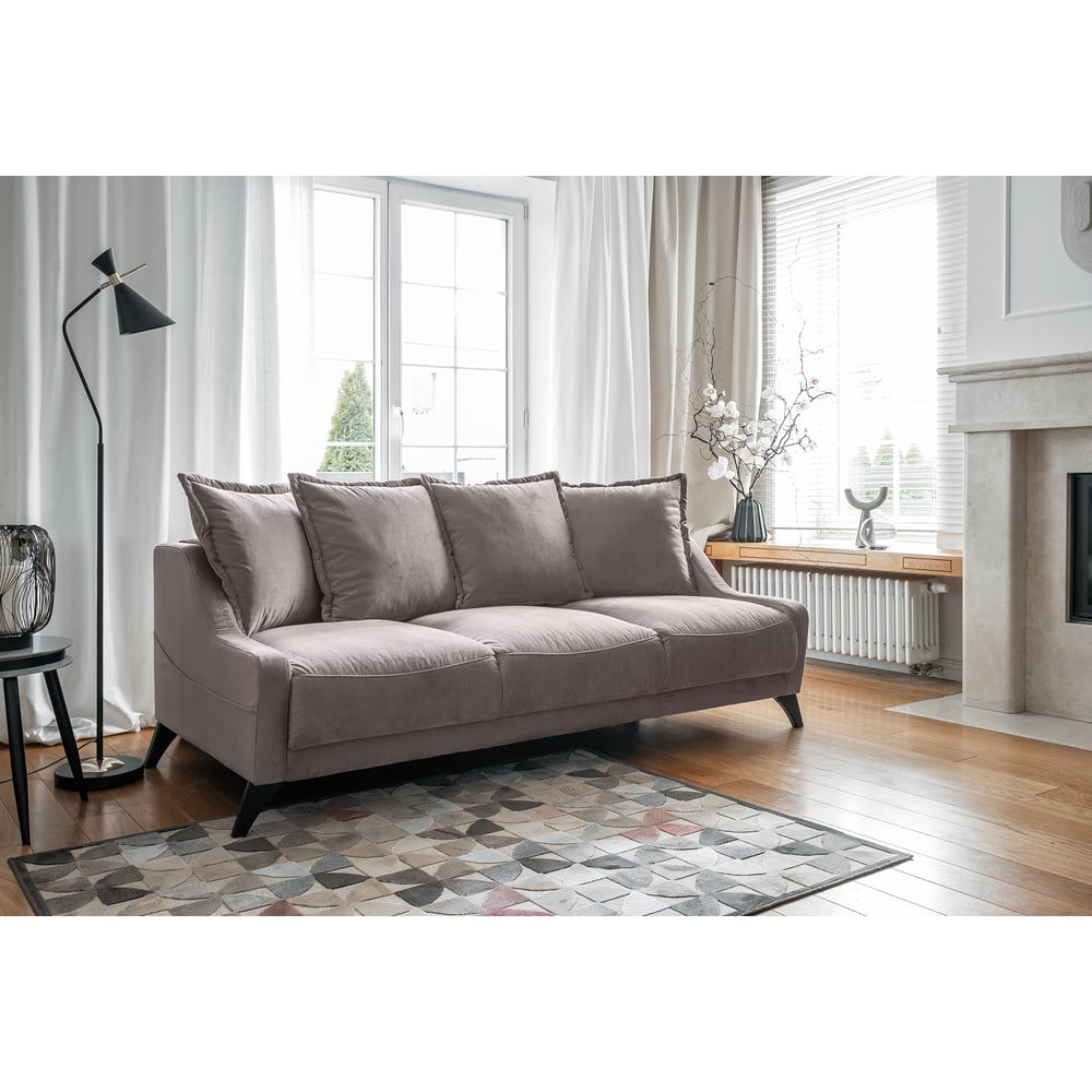 Beżowa aksamitna sofa Miuform Royal Rose