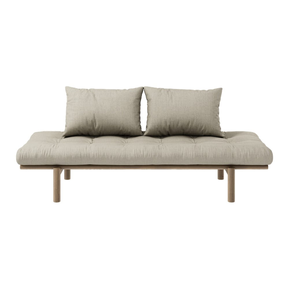 Фото - Диван PACE Beżowa lniana rozkładana sofa 200 cm  – Karup Design beżowy,szary 