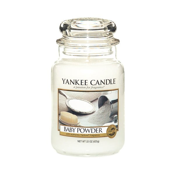 Świeczka zapachowa Yankee Candle Baby Powder, 110 h