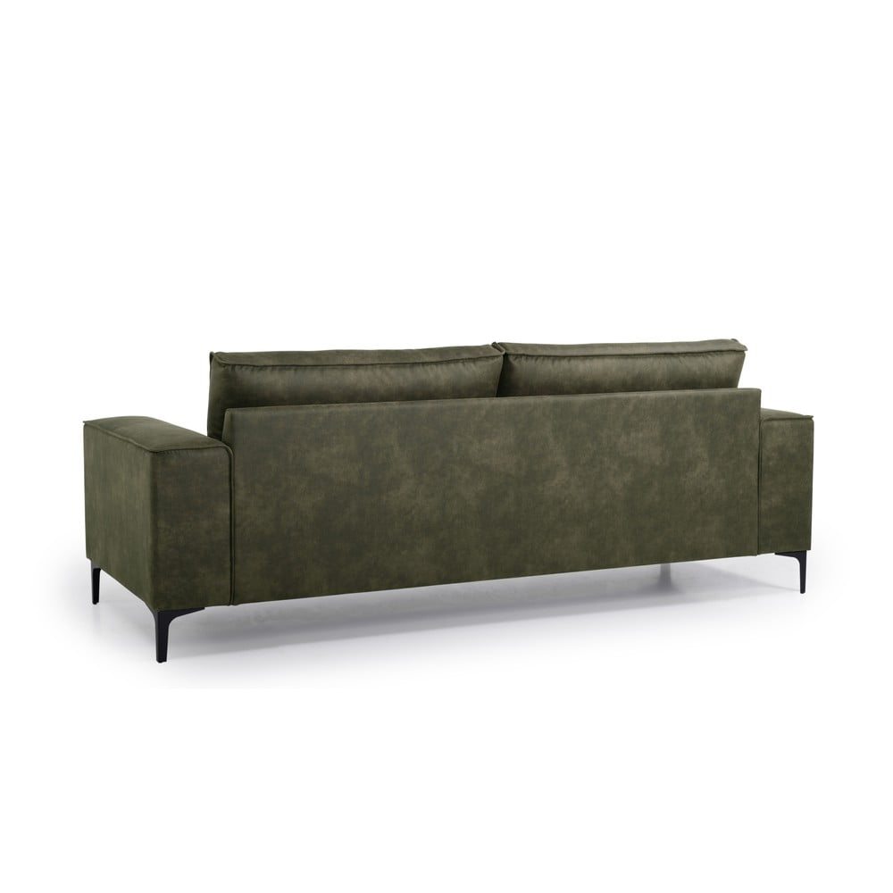 Zielona sofa z imitacji skóry 224 cm Copenhagen – Scandic