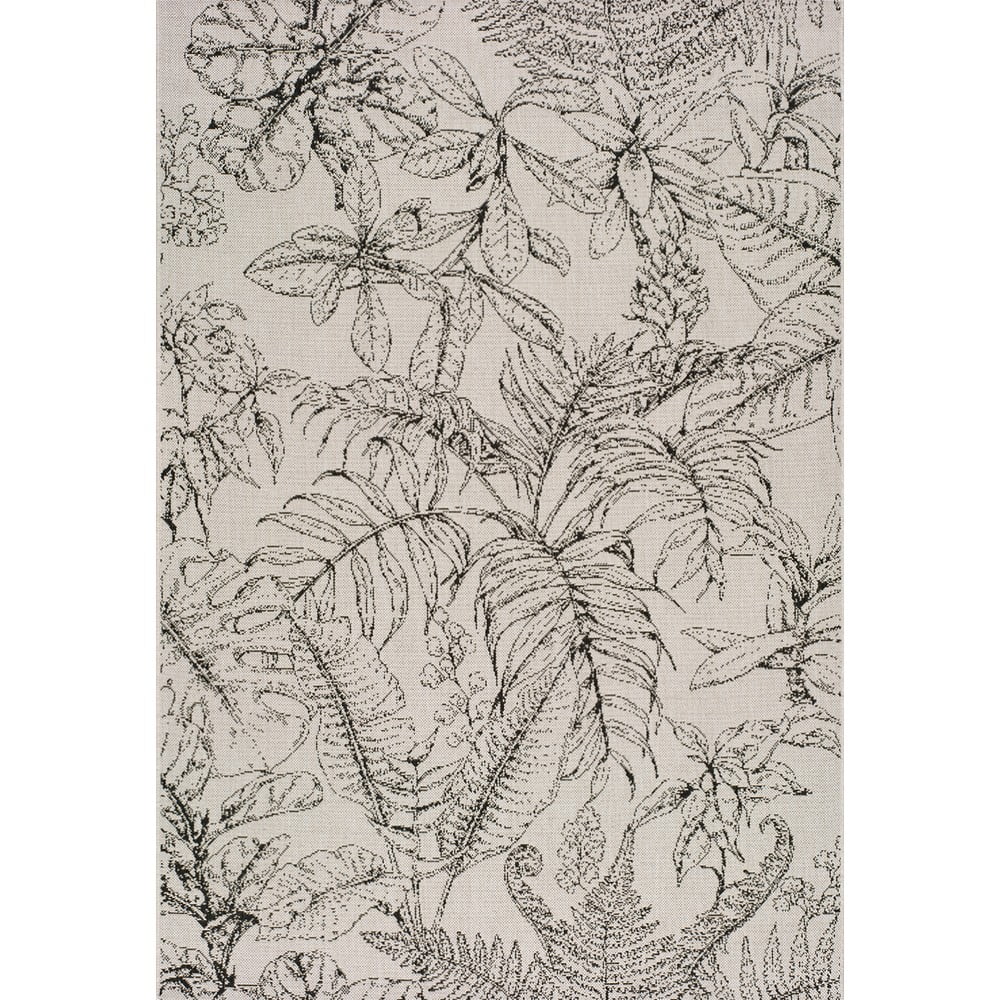 Kremowy dywan zewnętrzny Universal Tokio Leaf, 160x230 cm