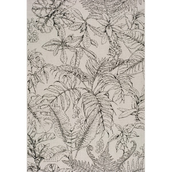 Kremowy dywan zewnętrzny Universal Tokio Leaf, 160x230 cm