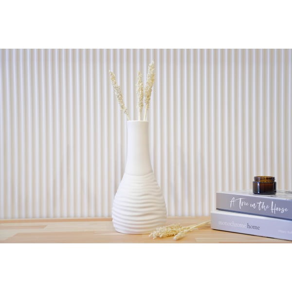 Biały ceramiczny wazon Rulina Crease I