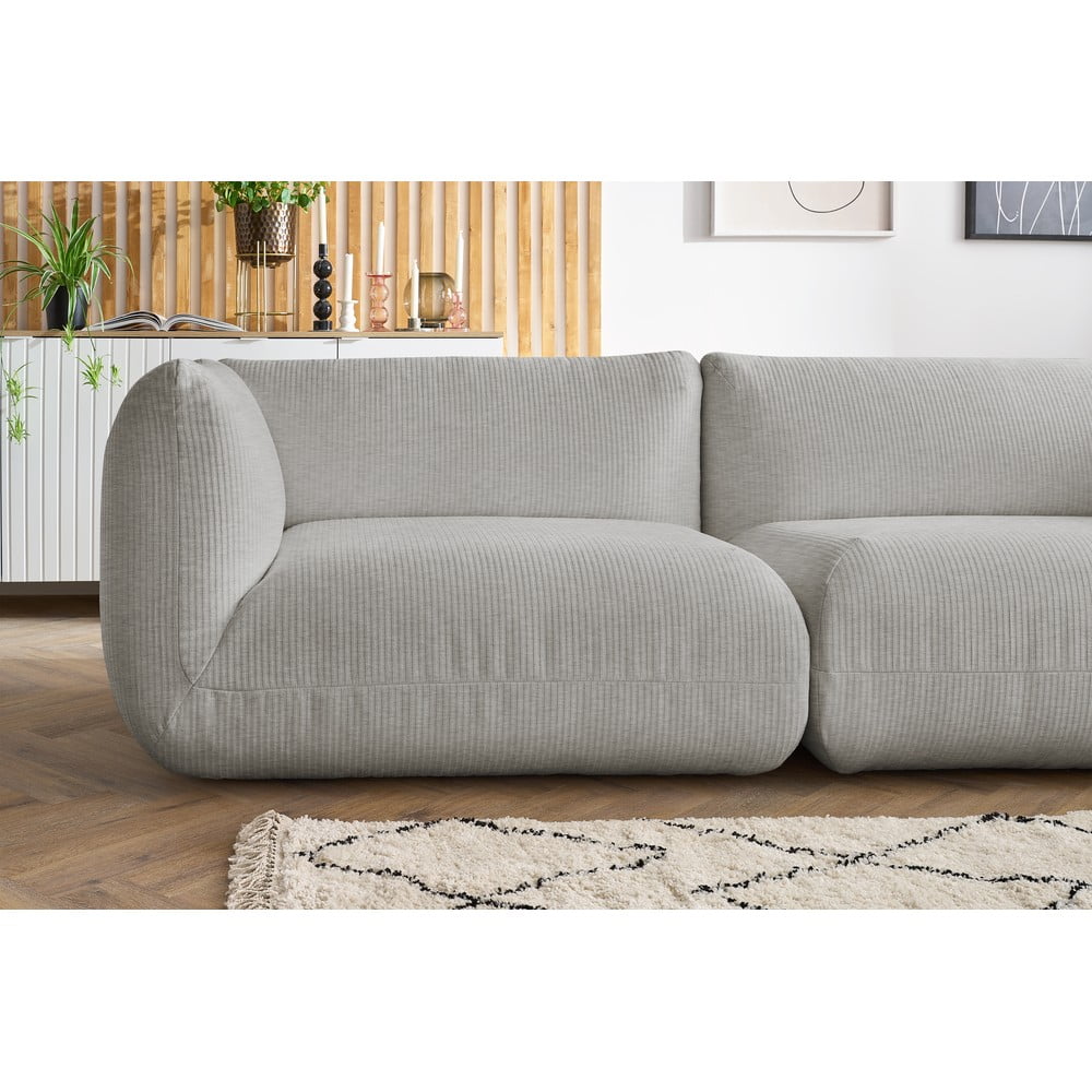 Beżowa sztruksowa sofa 260 cm Lecomte – Bobochic Paris