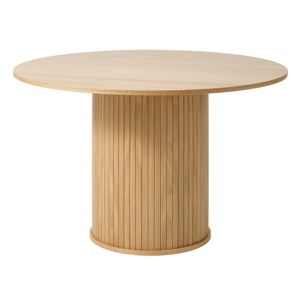 Zdjęcia - Stół kuchenny Unique Okrągły stół w dekorze dębu ø 120 cm Nola –  Furniture naturalny 