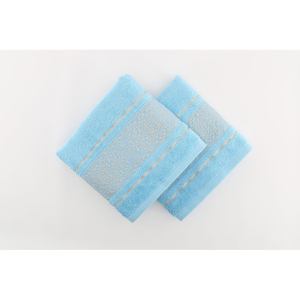 Zestaw 2 ręczników Giselle Blue, 70x140 cm