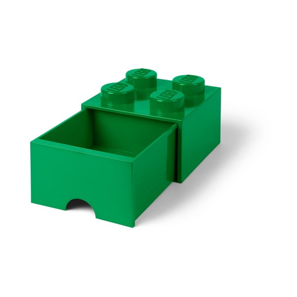 Zielony pojemnik z szufladą LEGO®