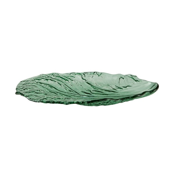Zielony szklany półmisek Bahne & CO, 28 x 18 cm