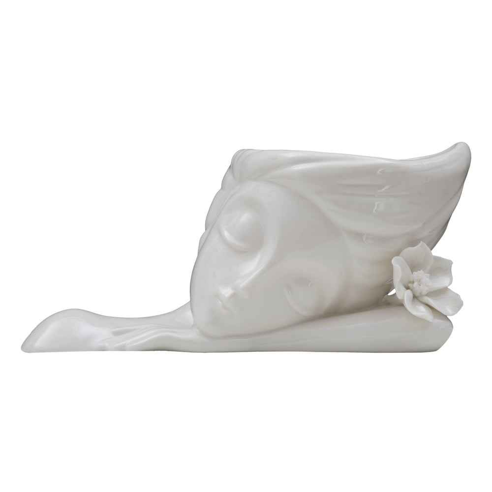 Biały porcelanowy wazon Mauro Ferretti Sleepy Woman