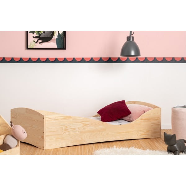 Dziecięce łóżko z drewna sosnowego Adeko Pepe Elk, 90x200 cm