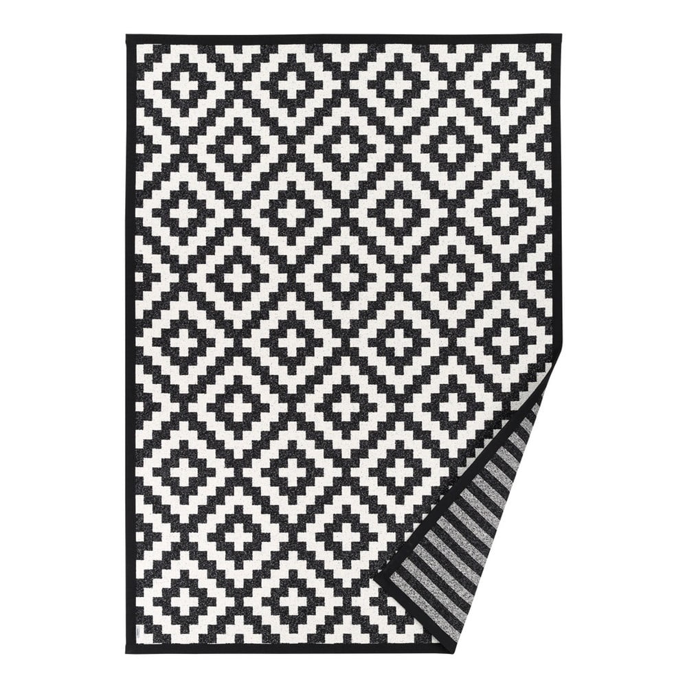Фото - Килим NARMA Czarno-biały dywan dwustronny we wzory  Viki, 70x140 cm czarny,biały 