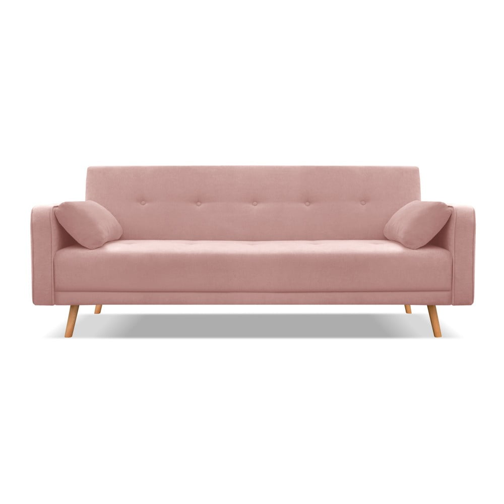 Różowa sofa rozkładana Cosmopolitan Design Stuttgart, 212 cm