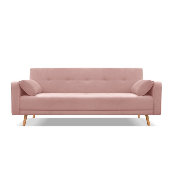 Różowa sofa rozkładana Cosmopolitan Design Stuttgart, 212 cm