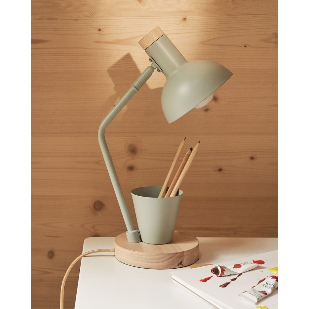 Miętowa lampa stołowa z metalowym kloszem (wys. 37 cm) Katia – Kave Home