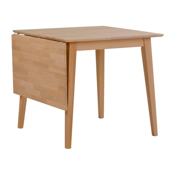 Stół z drewna dębowego z opuszczanym blatem Rowico Mimi, 80 x 80 cm