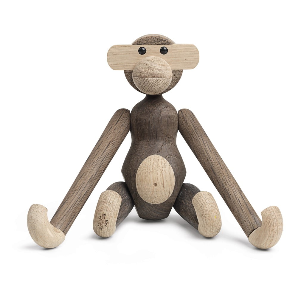Figurka z litego drewna dębowego Kay Bojesen Denmark Monkey