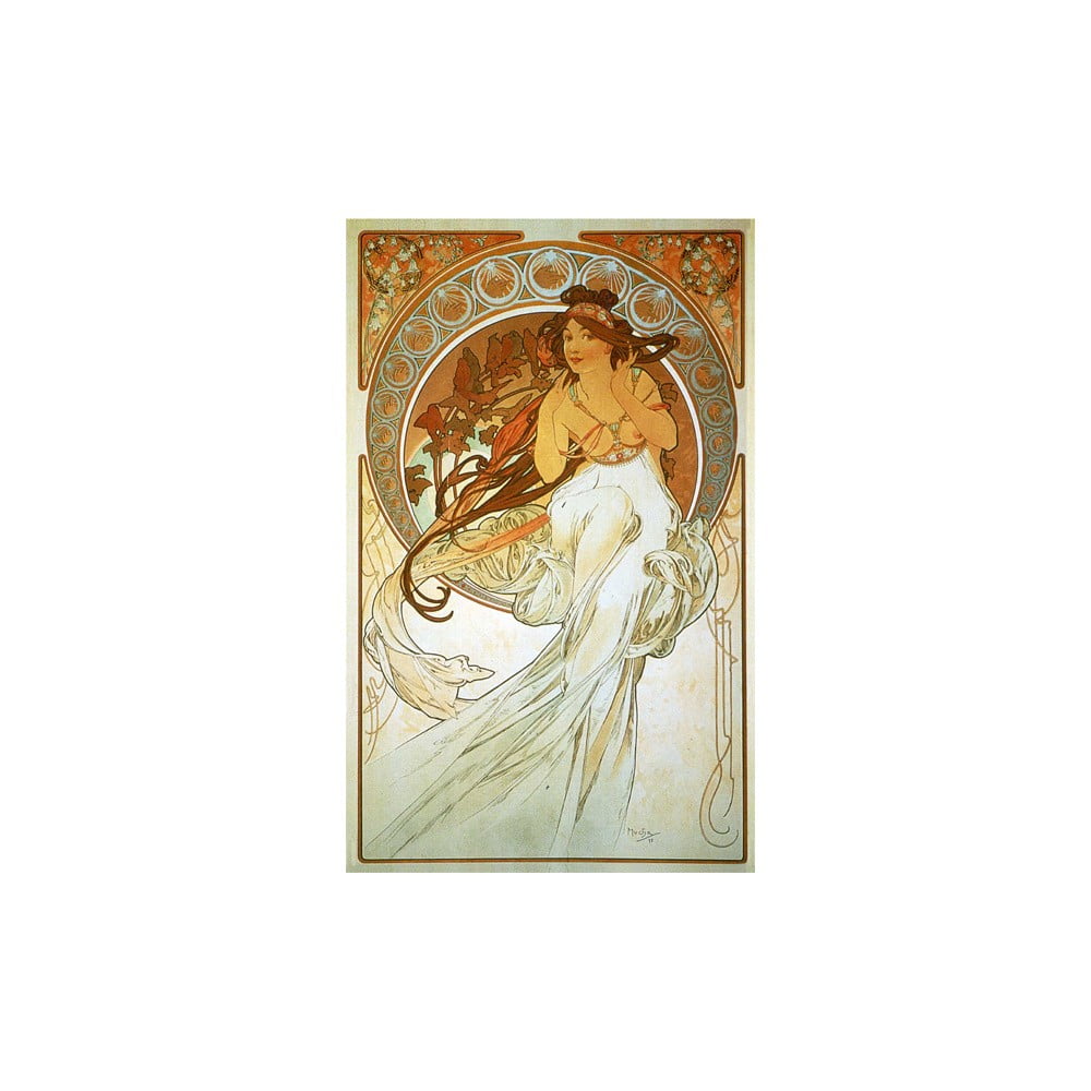 Obraz "Music" (Alfons Mucha), 26x40 cm