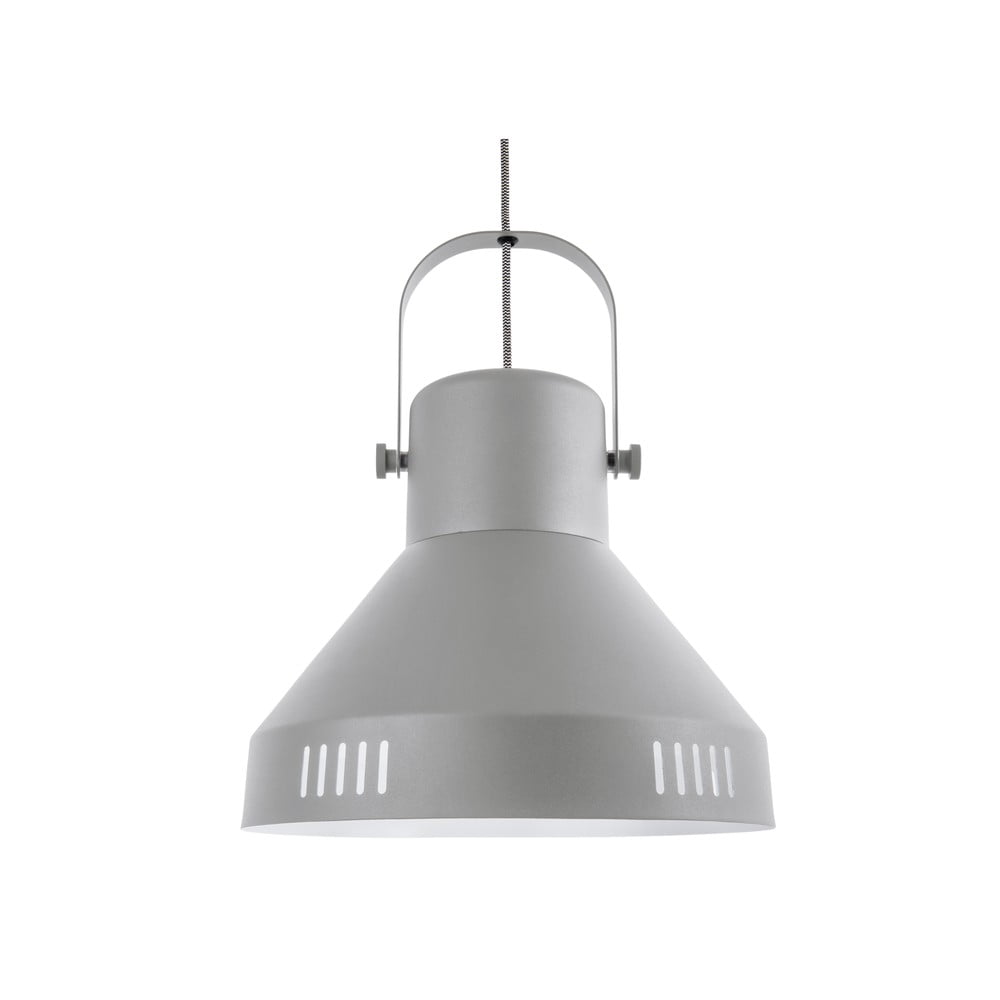Szara lampa wisząca Leitmotiv Tuned Iron, ø 35 cm