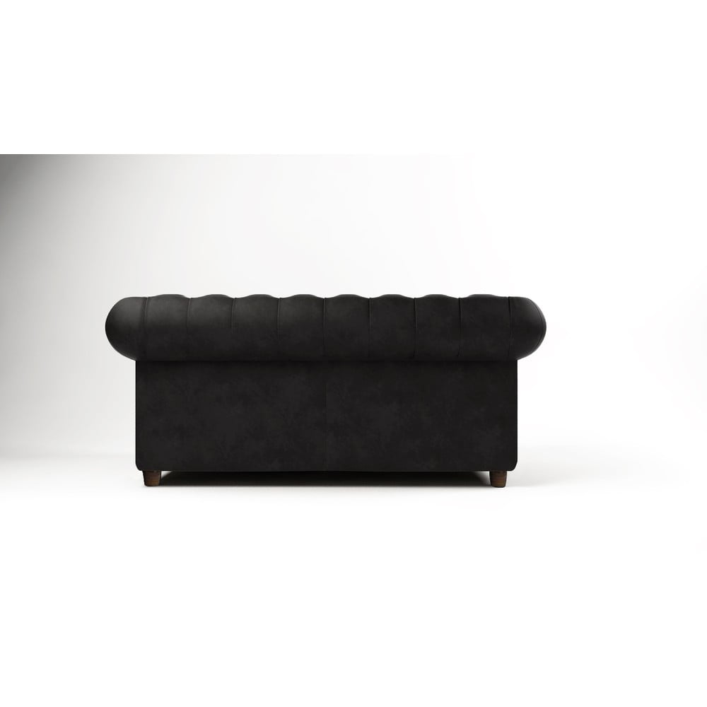 Czarna aksamitna sofa 178 cm Cambridge – Ropez