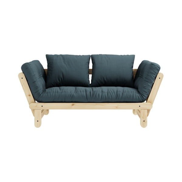 Sofa rozkładana z niebieskozielonym pokryciem Karup Design Beat Natural