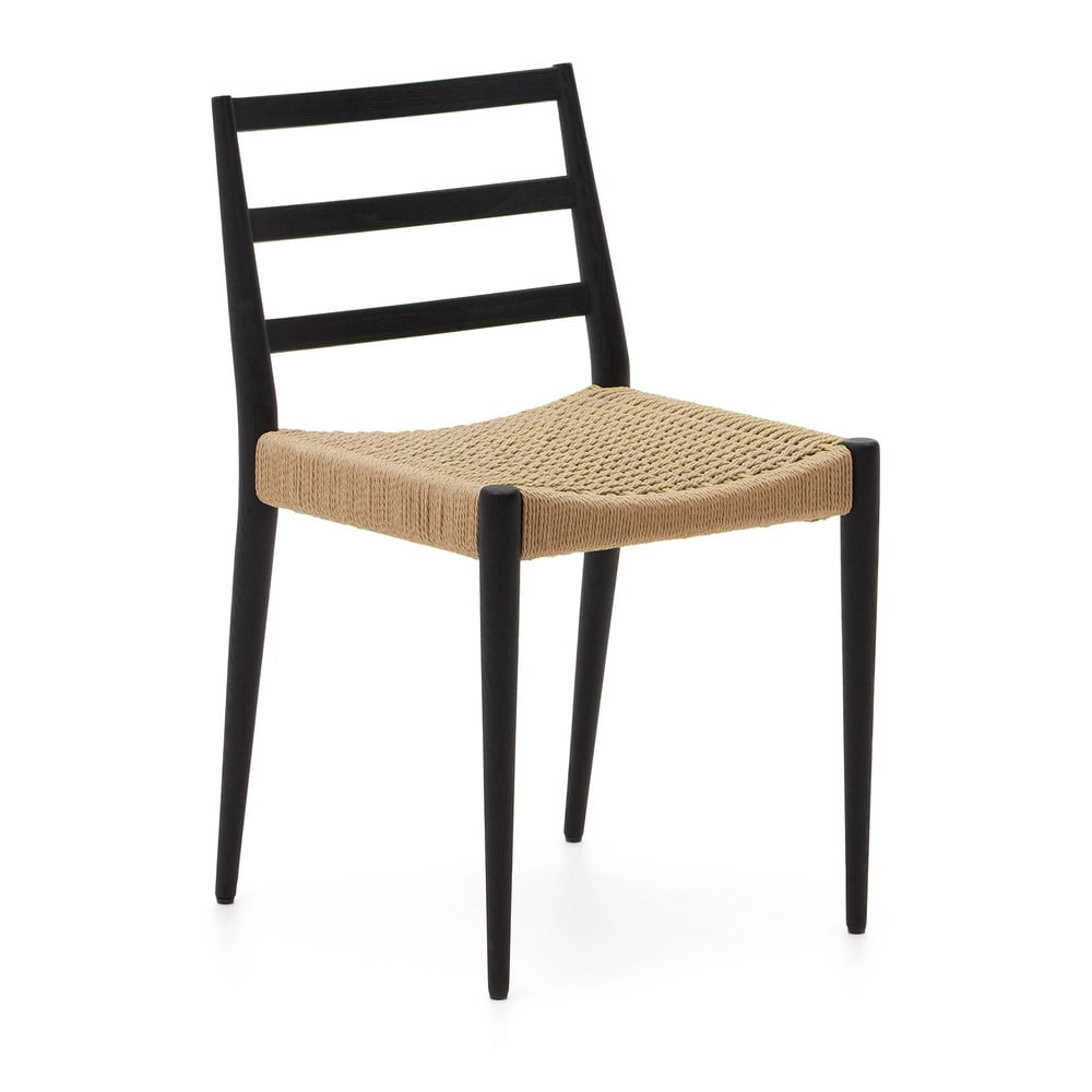 Czarne/naturalne krzesła zestaw 2 szt. z litego drewna dębowego Analy – Kave Home