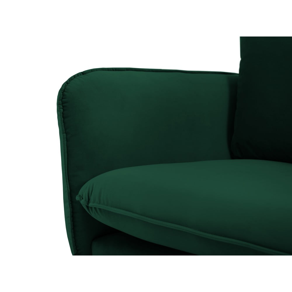 Ciemnozielona aksamitna sofa 230 cm Vienna – Cosmopolitan Design