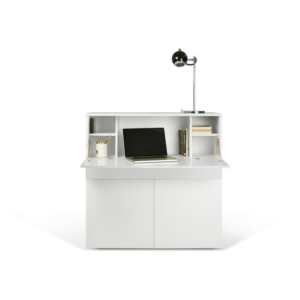 Białe biurko TemaHome Focus, 110x109 cm