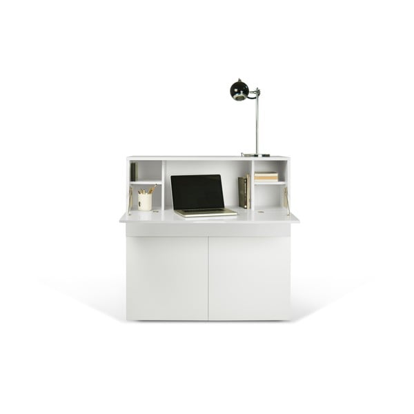 Białe biurko TemaHome Focus, 110x109 cm