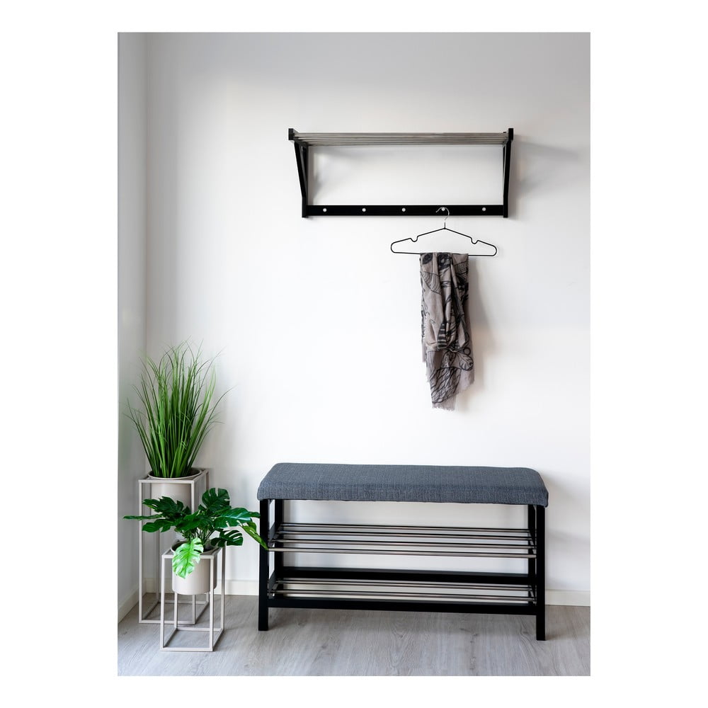 Szara szafka na buty z siedziskiem Padova – House Nordic