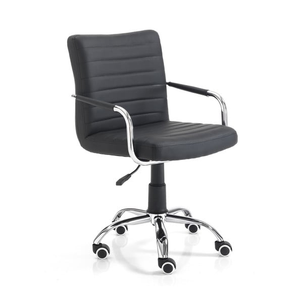 Czarne krzesło biurowe na kółkach Tomasucci Milko