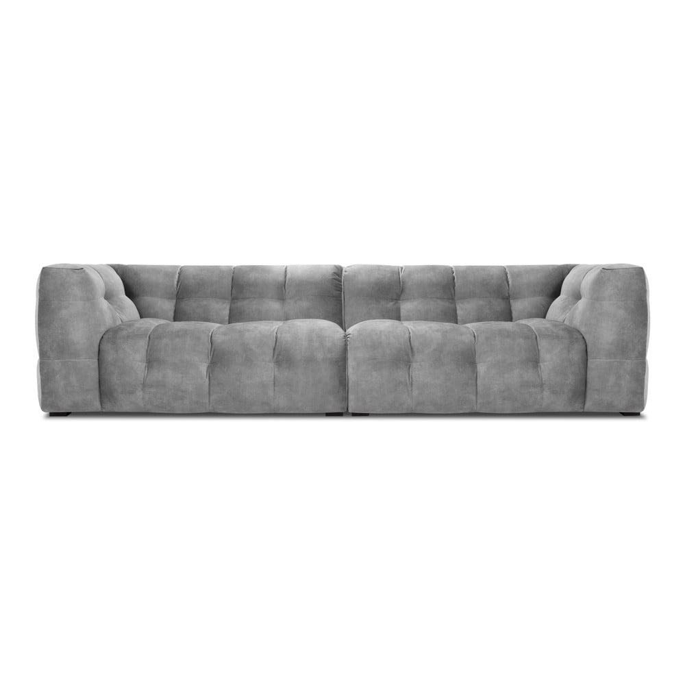 Szara aksamitna sofa Windsor & Co Sofas Vesta, 280 cm