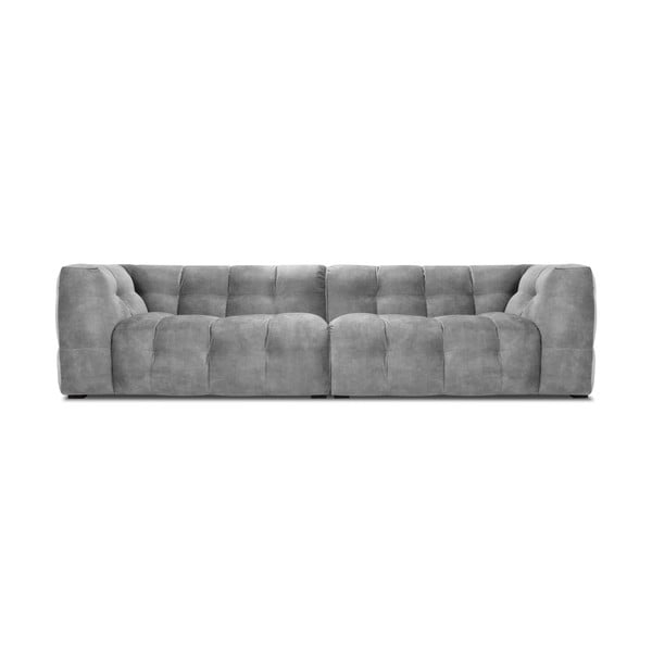 Szara aksamitna sofa Windsor & Co Sofas Vesta, 280 cm