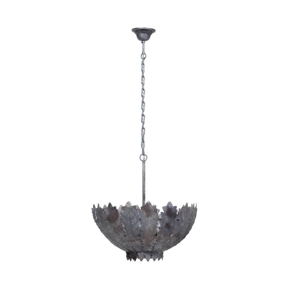 Srebrna lampa wisząca Vivorum Laurel, ⌀ 77 cm