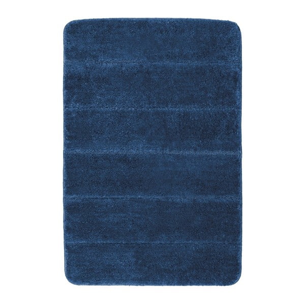 Ciemnoniebieski dywanik łazienkowy Wenko Steps, 90x60 cm