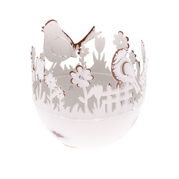 Metalowy dekoracyjny stojak na jajka z ptaszkami Dakls
