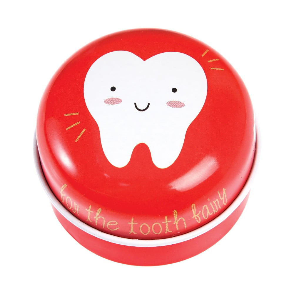 Czerwony metalowy pojemnik na mleczaki Rex London Tooth Fairy