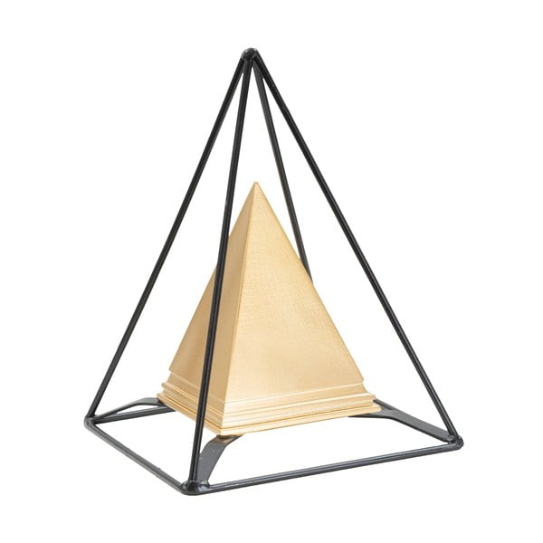 Metalowa figurka w dekorze w kolorze złota Mauro Ferretti Piramid