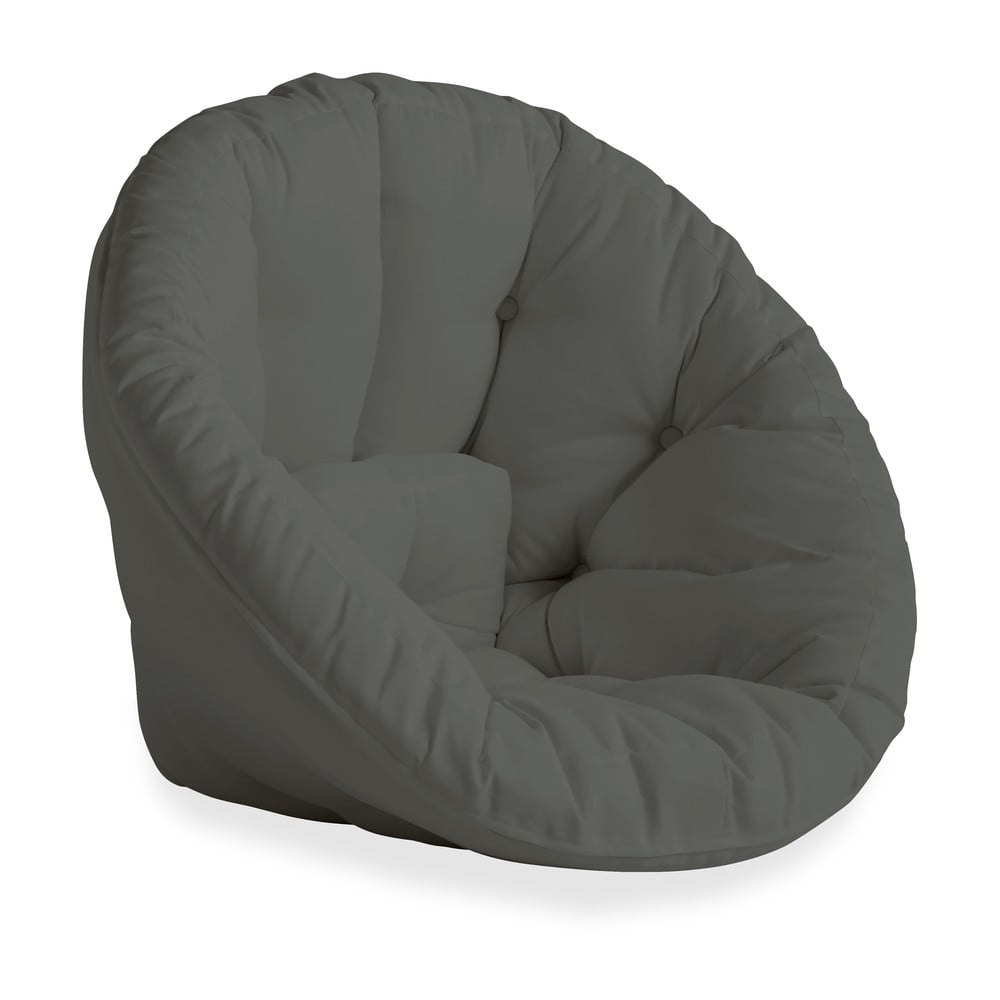 Ciemnoszary fotel rozkładany odpowiedni na zewnątrz Karup Design OUT™ Nido Dark Grey