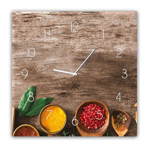 Zegar ścienny Styler Glassclock Pepper, 30x30 cm