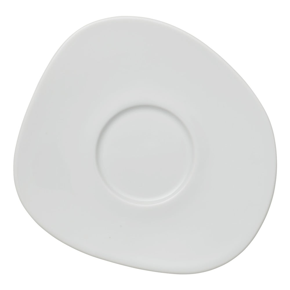 Biały porcelanowy spodek Villeroy & Boch Like Organic, 17,5 cm