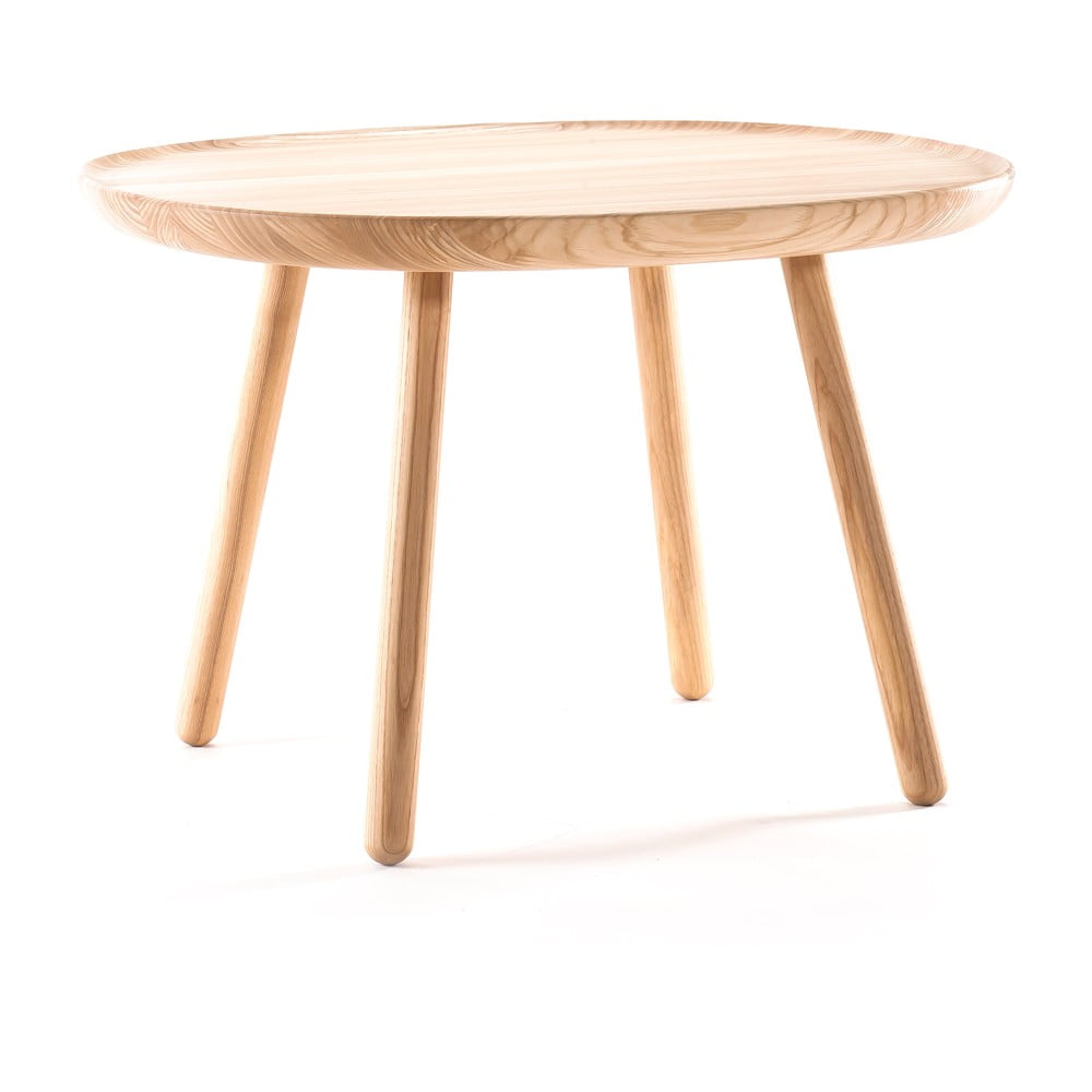 Naturalny stolik z litego drewna EMKO Naïve, ø 64 cm