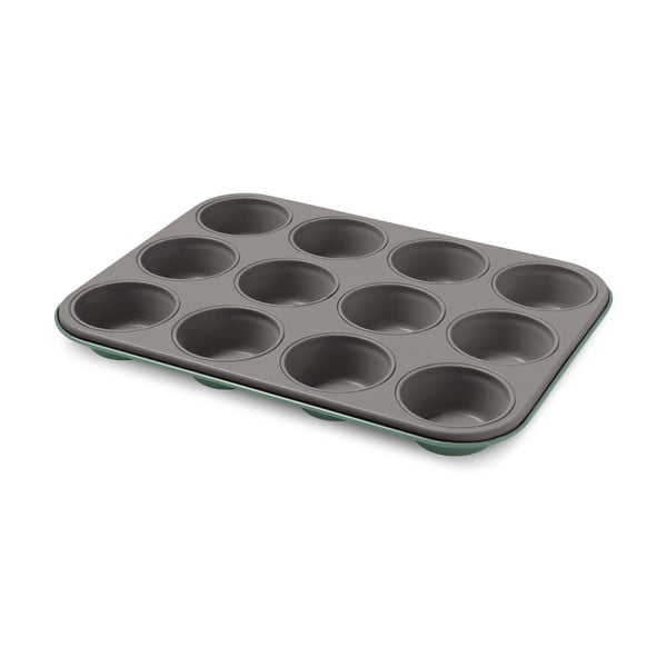 Zielona stalowa forma na 12 muffinów Bon Ton Guardini