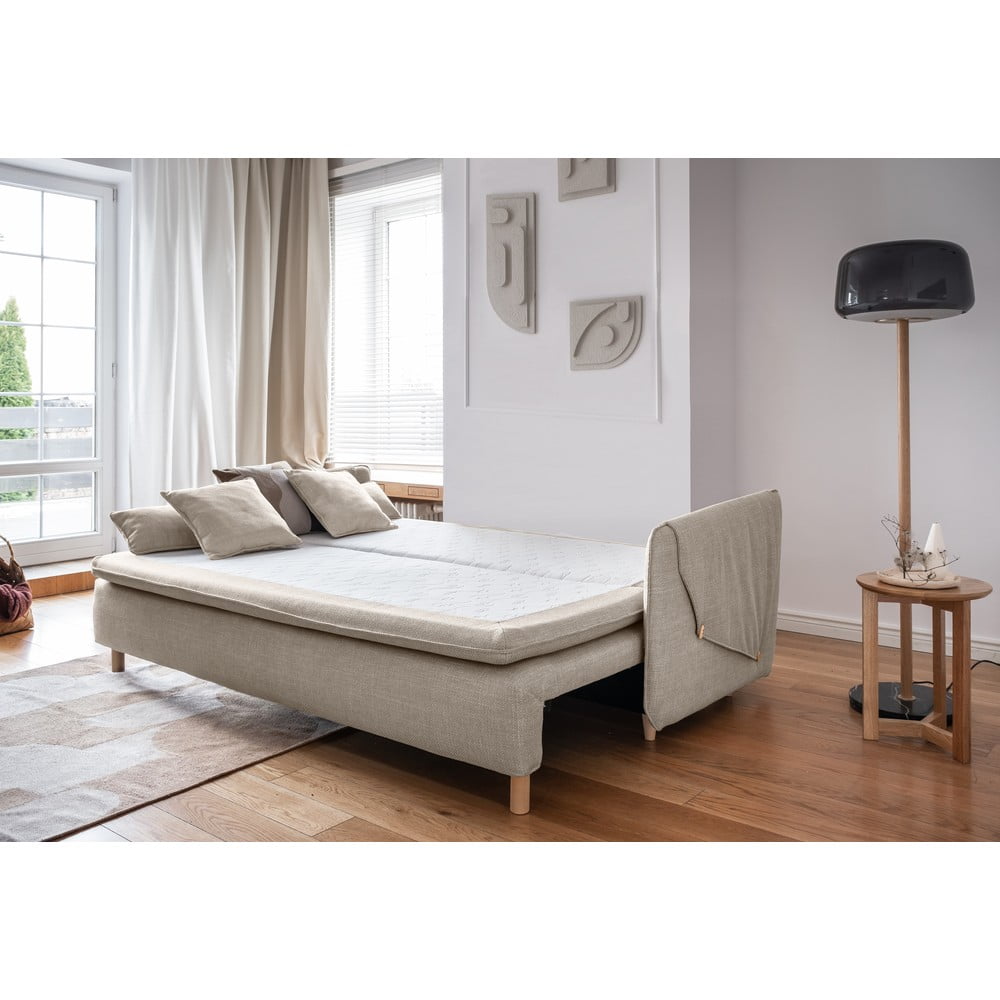 Beżowa rozkładana sofa 207 cm Simon – Miuform