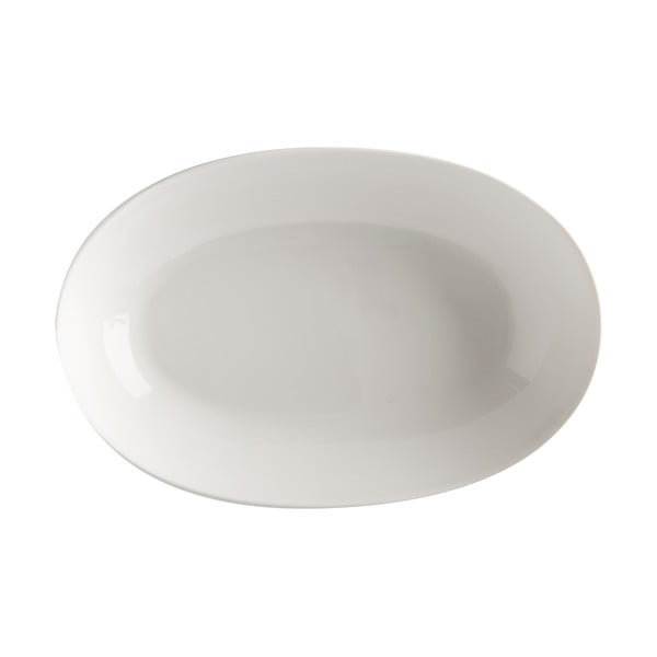 Biały porcelanowy głęboki talerz Maxwell & Williams Basic, 30x20 cm