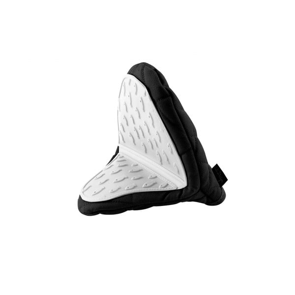 Czarno-biała bawełniana łapka kuchenna z silikonem Vialli Design