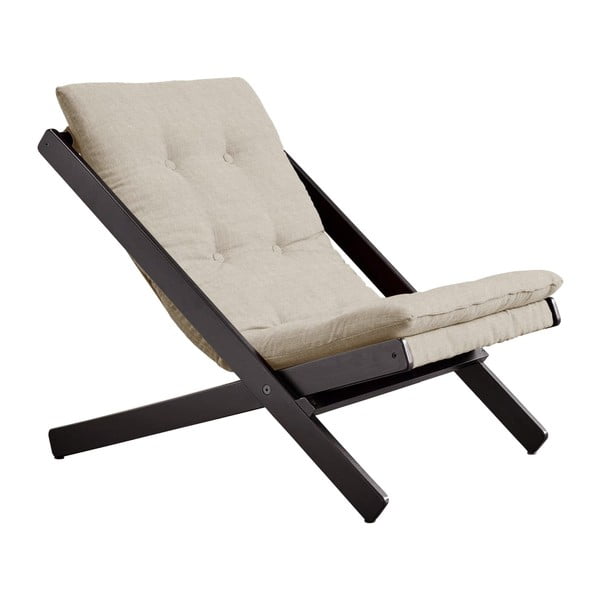 Fotel rozkładany Karup Design Boogie Black/Linen Beige