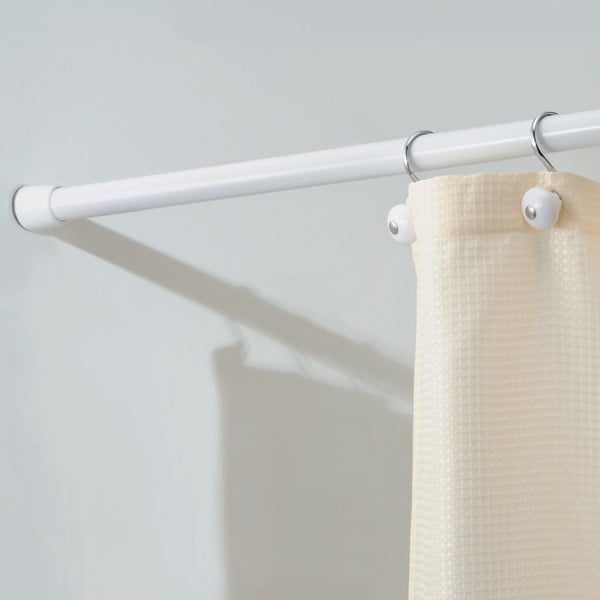 Biały regulowany drążek na zasłonę prysznicową iDesign Cameo, dł. 109-191 cm