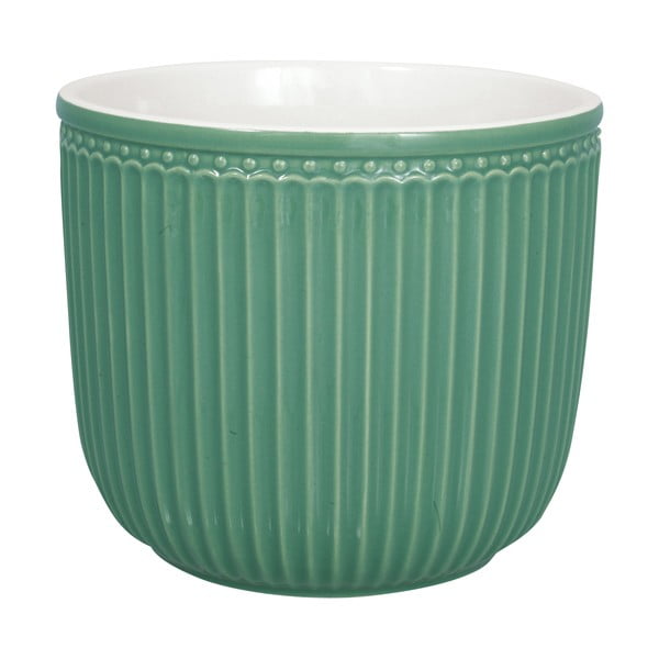 Zielona ceramiczna doniczka Green Gate Alice, ø 14 cm