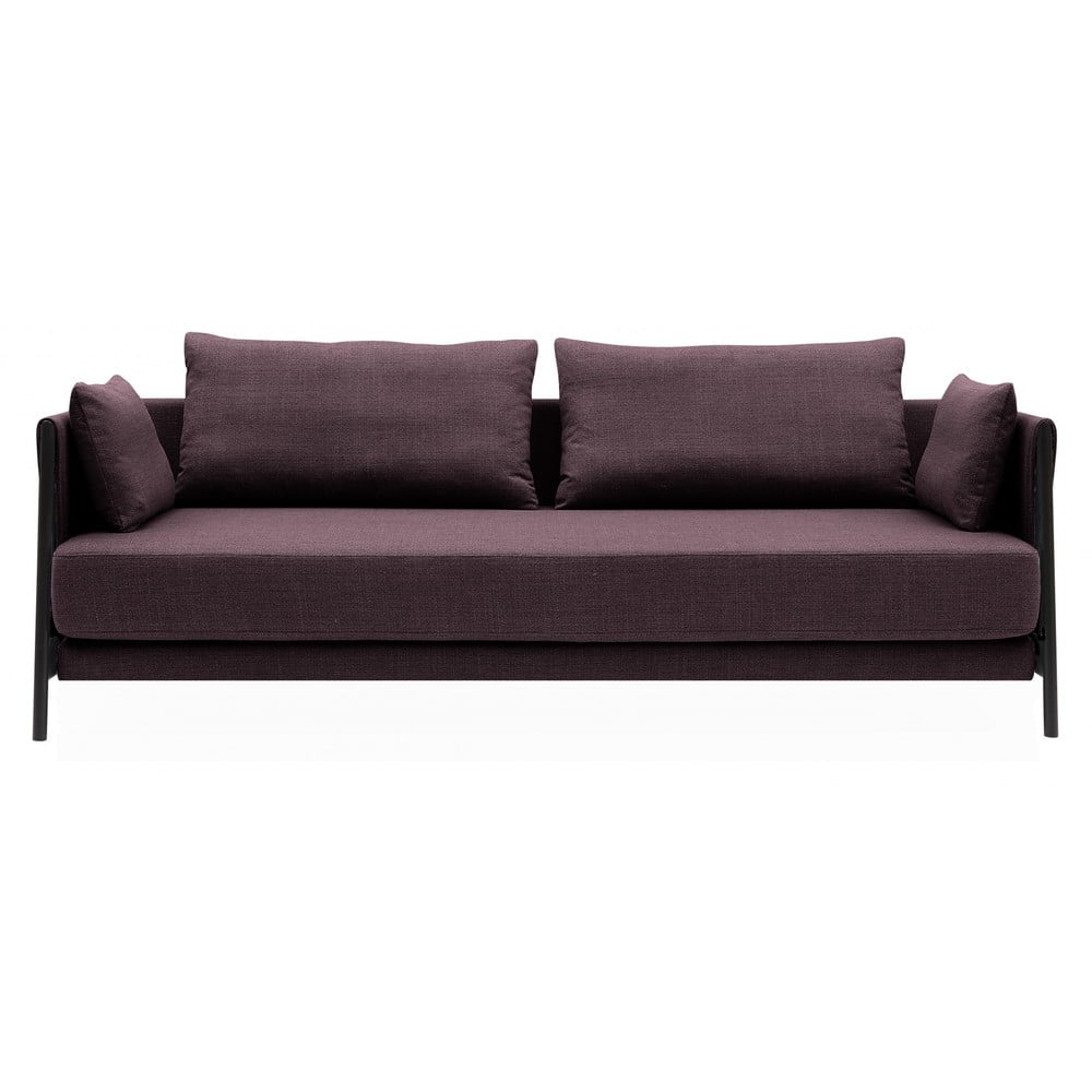 Ciemnofioletowa rozkładana sofa Softline Madison